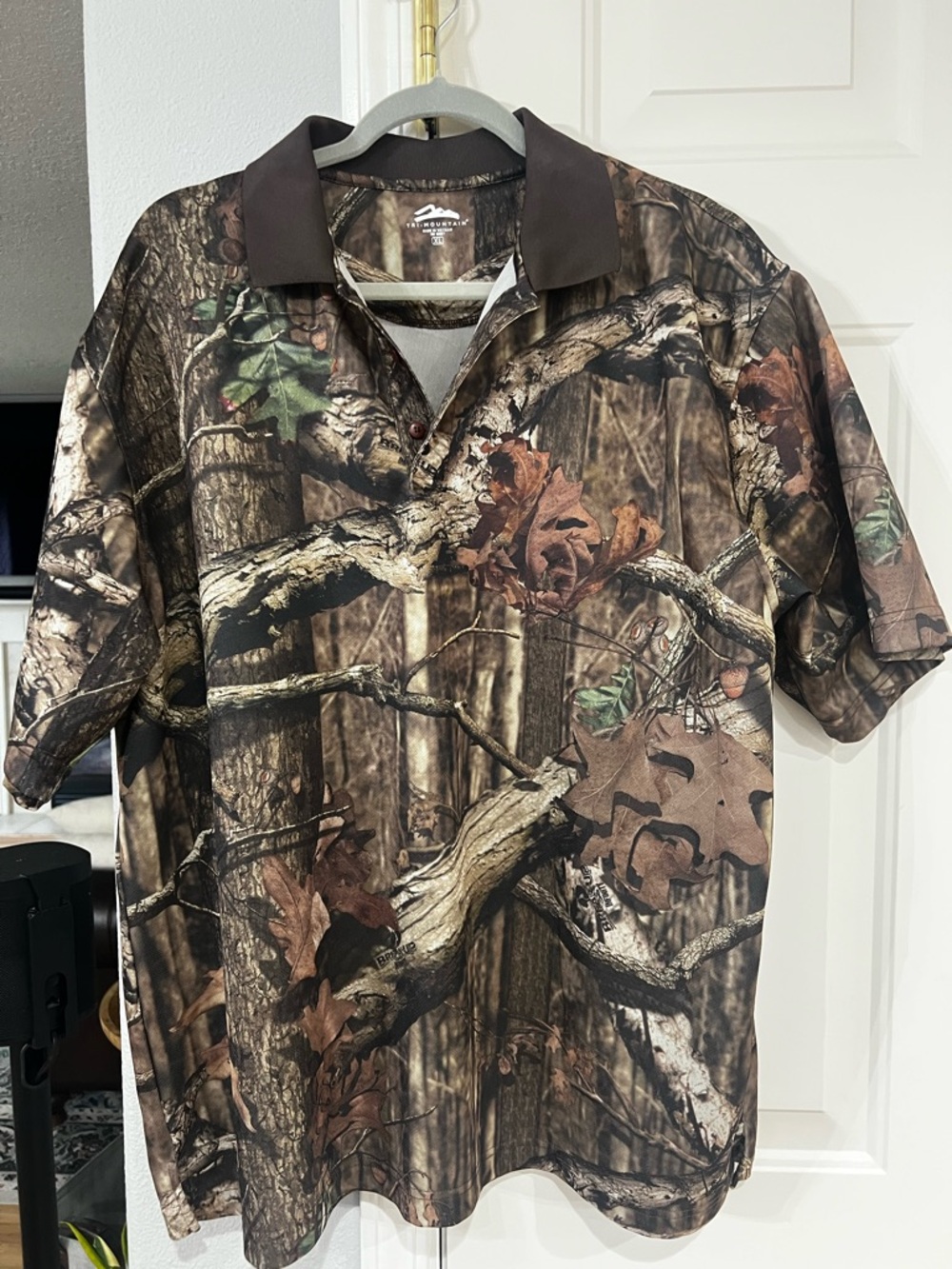 Tri-Mountain Men’s Short Sleeve Camo Polo Size XL